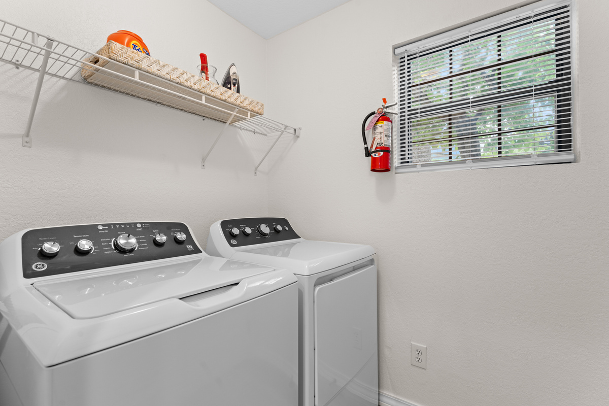A private in-unit washer and dryer are available throughout your stay.