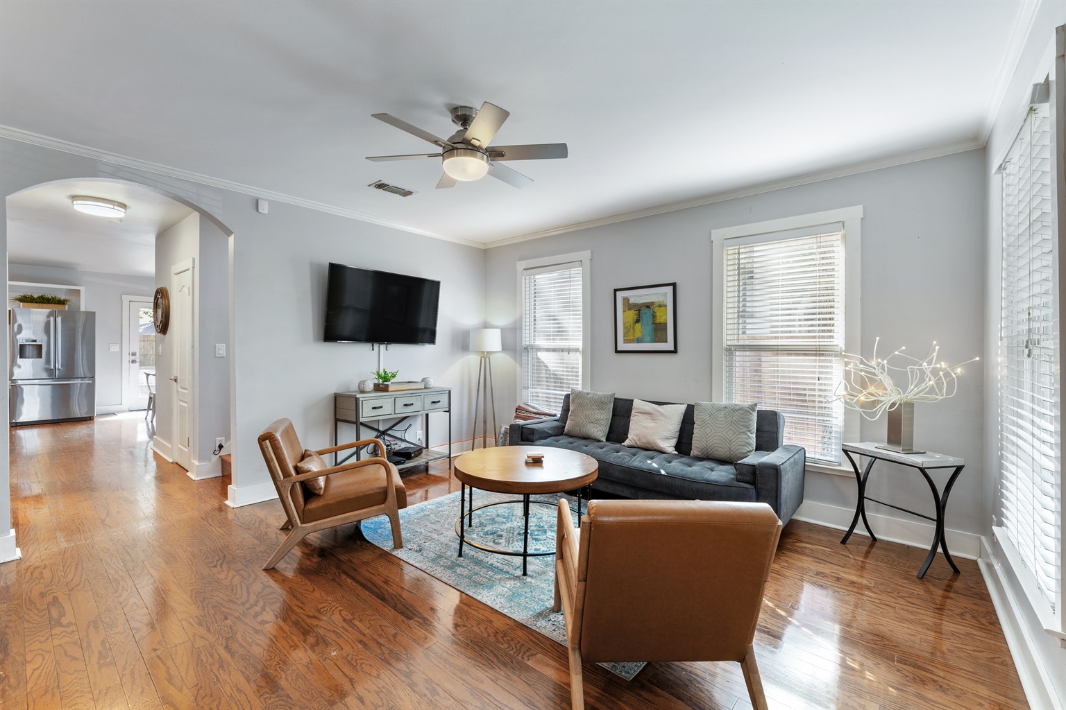 Half of Living Room with Large Smart TV