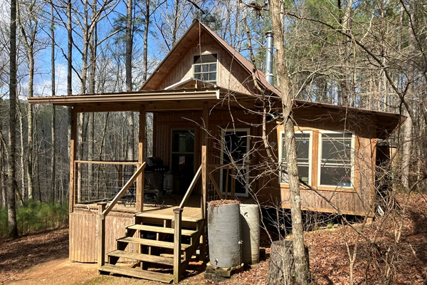 Front of cabin.