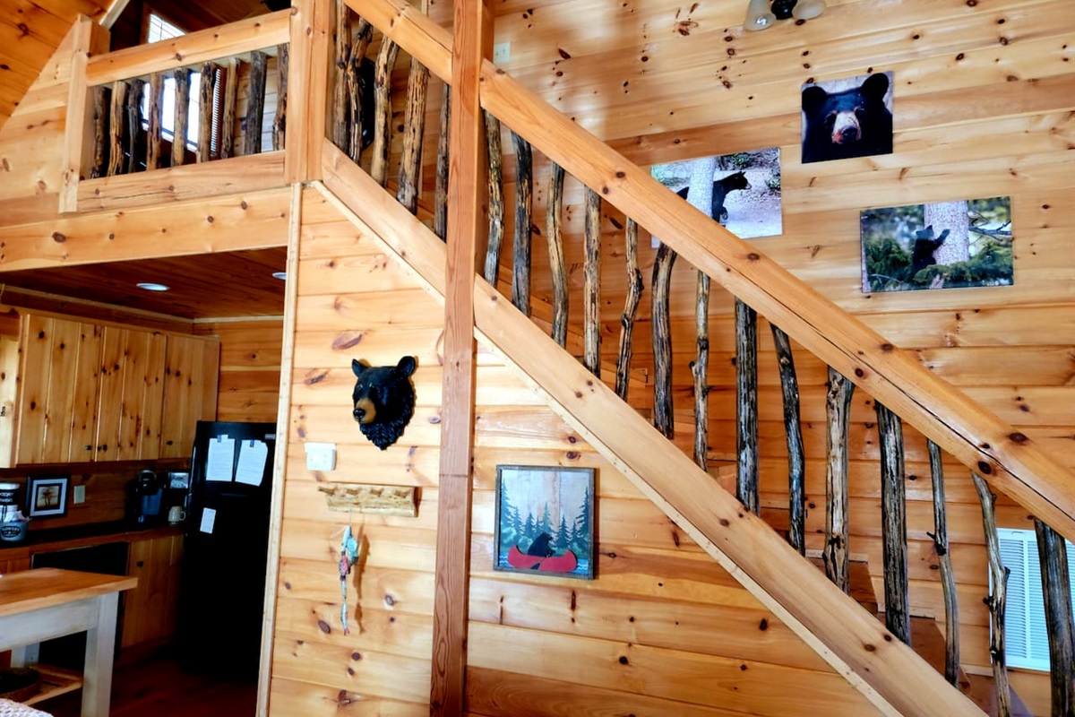 Staircase to loft and 3rd master suite