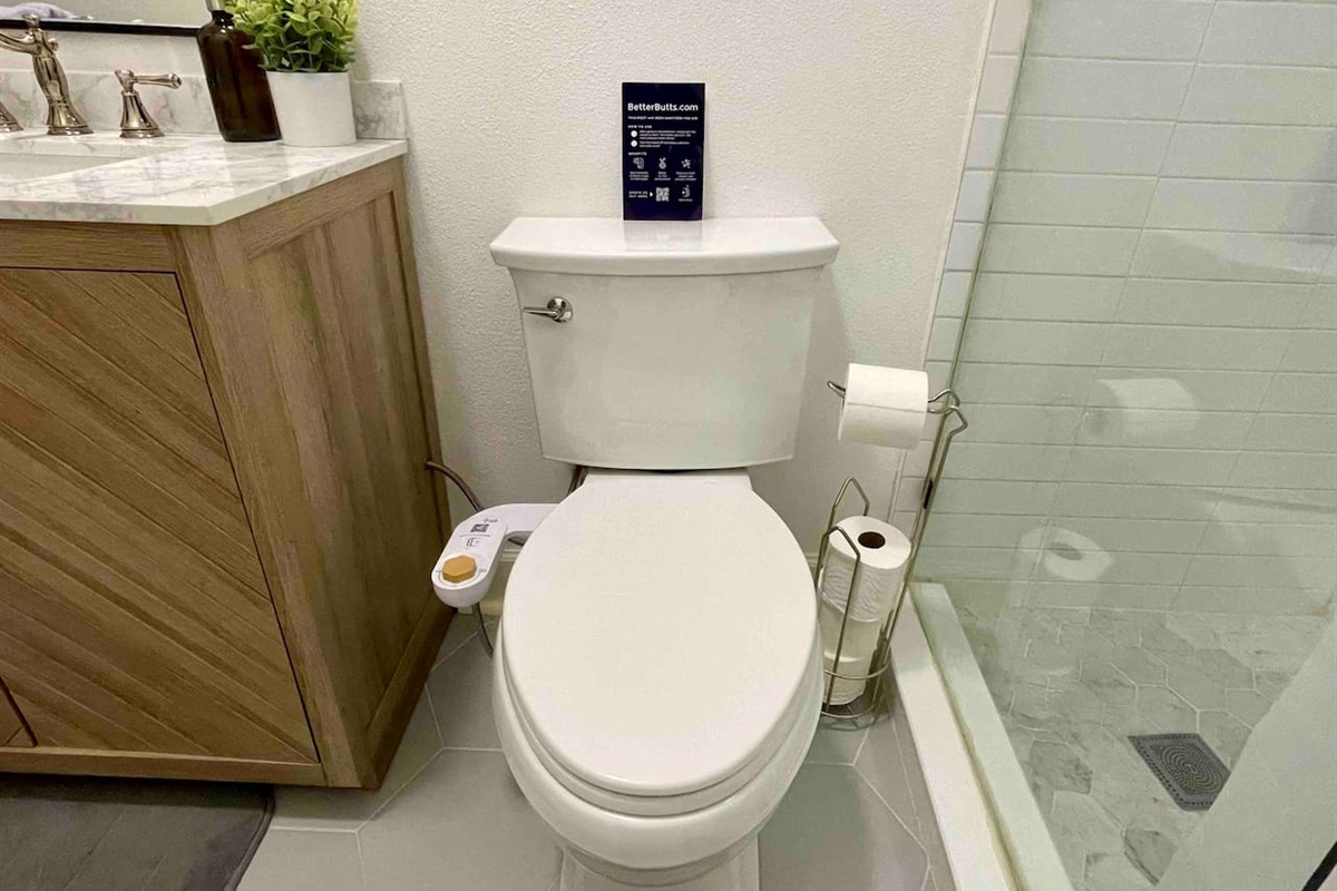 A brand new bidet was recently installed!