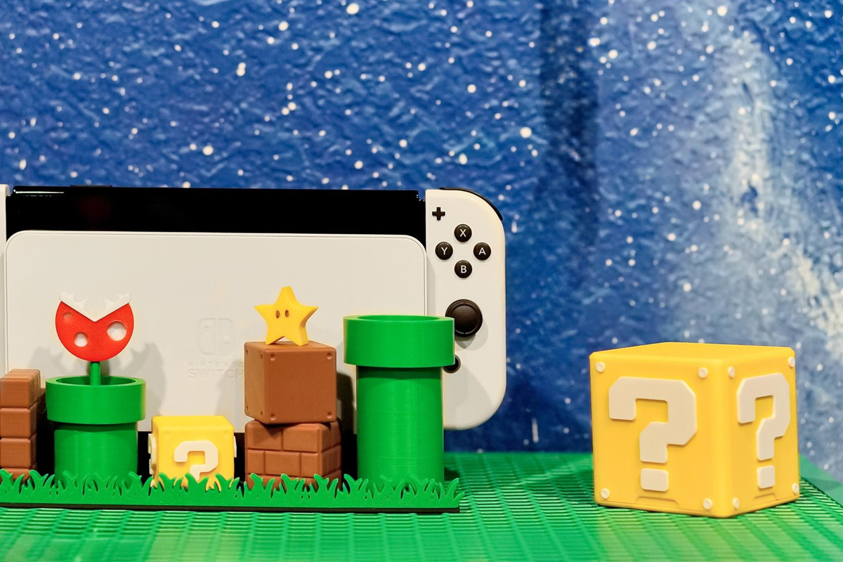 Mario Galaxy Games Room: A Nintendo Switch and playful gaming details provide even more ways to enjoy family game night.