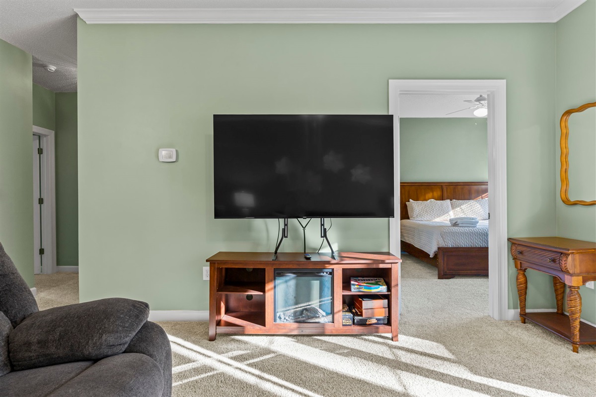 Large screen TV in Living Room