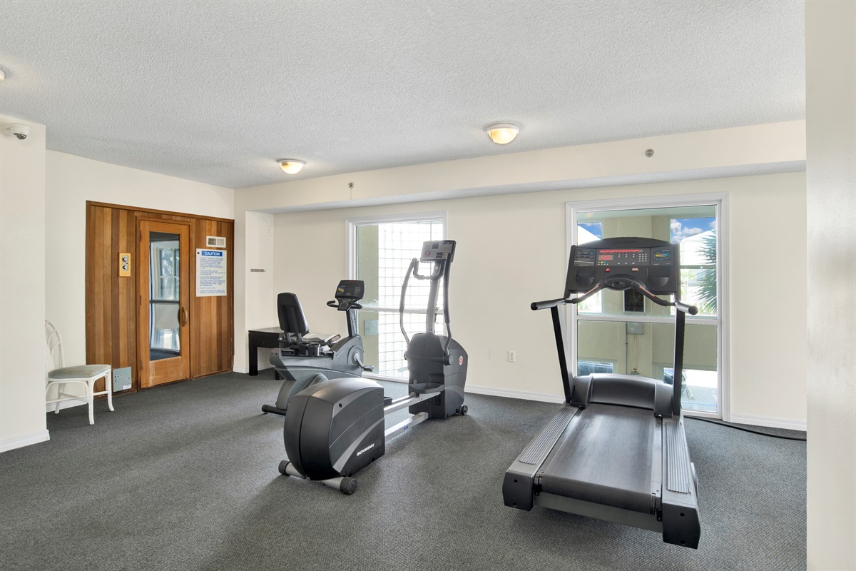 Gym located on the 1st floor east of elevator. immediately to the right as you exit the unit door