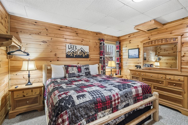 King Bedroom with Roku TV