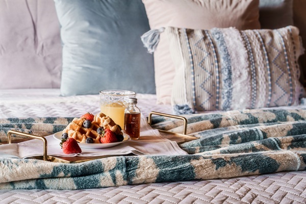 Bedroom 3 with king bed with private deck, 58 TV & ensuite bathroom