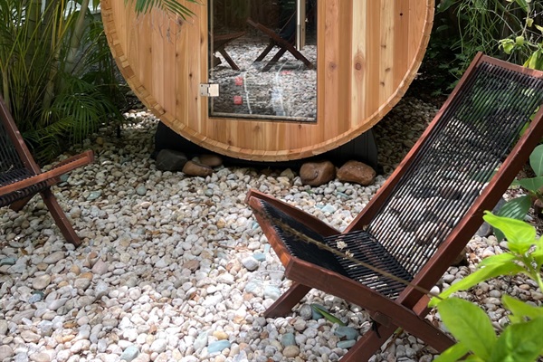 Enjoy the wellness area, including a new barrel sauna.