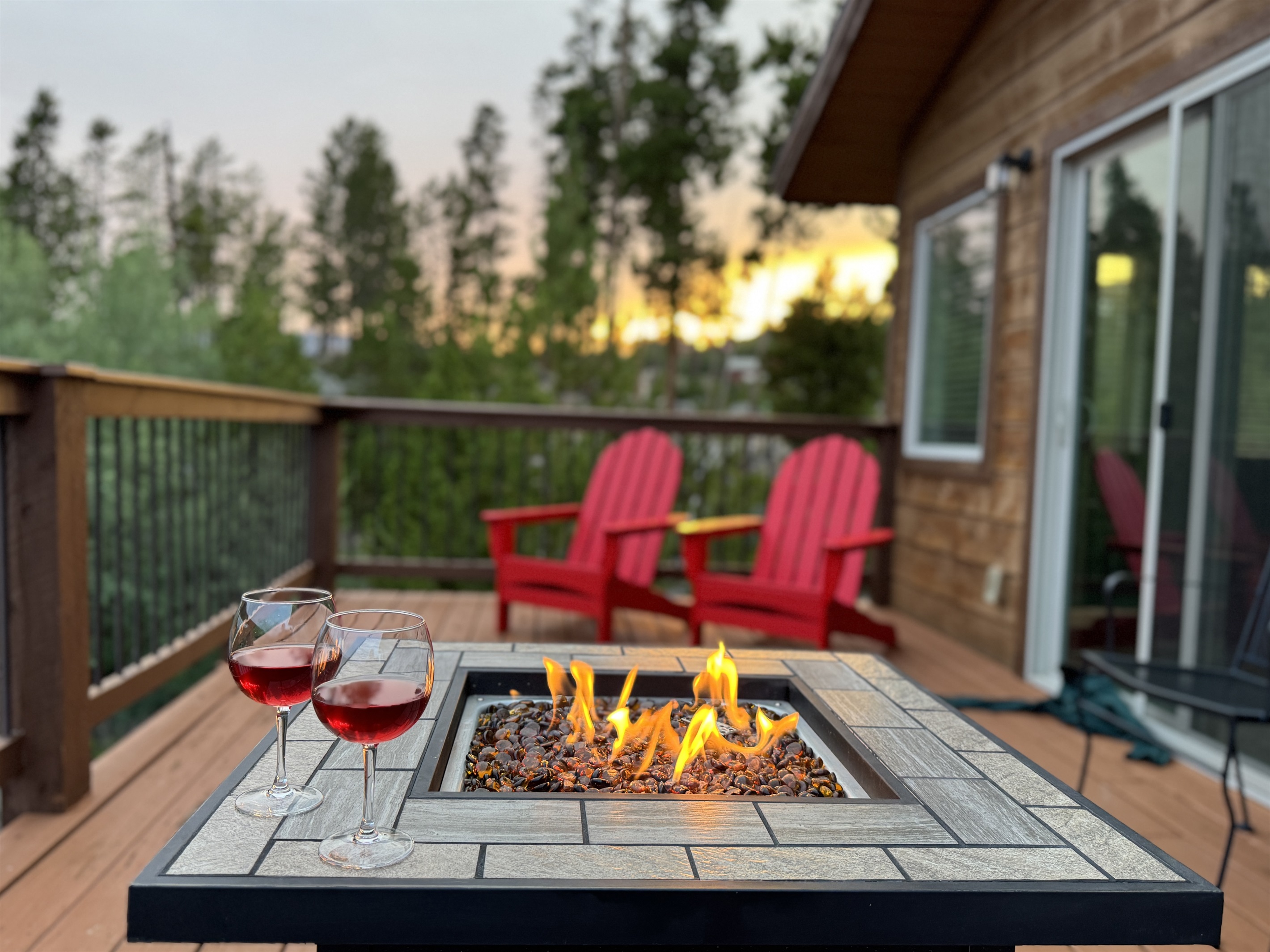 Relax on the deck and enjoy the mountain fresh air.