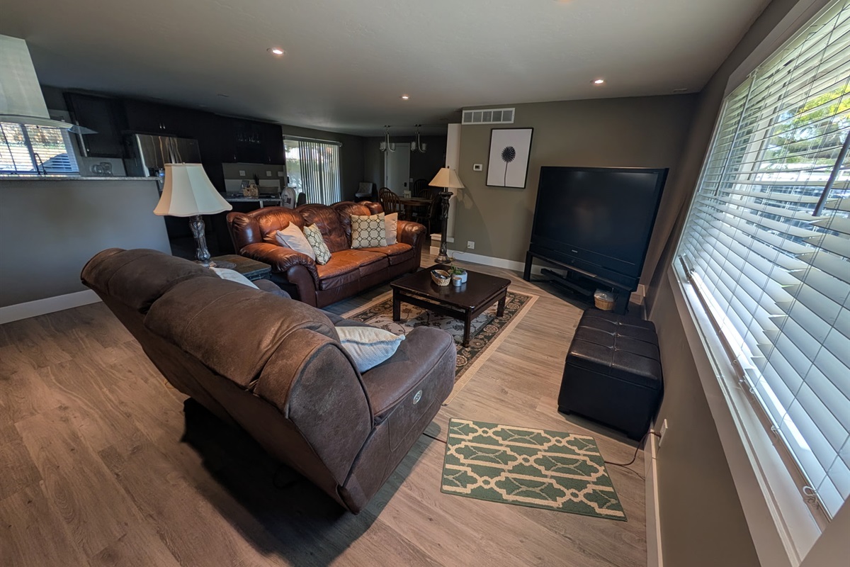 Enjoy this open space living room