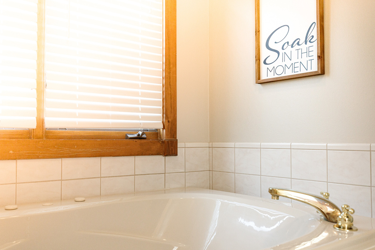 Primary Bathroom - with double vanity, shower, soaking tub