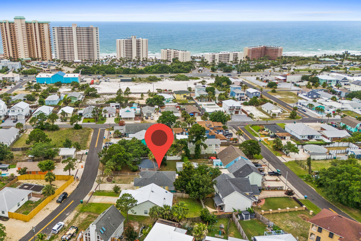 Pin showing location of House