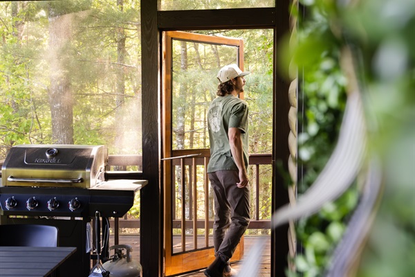Fire up the grill and step onto the deck, easy outdoor cooking with fresh mountain air and a view of the mountains.