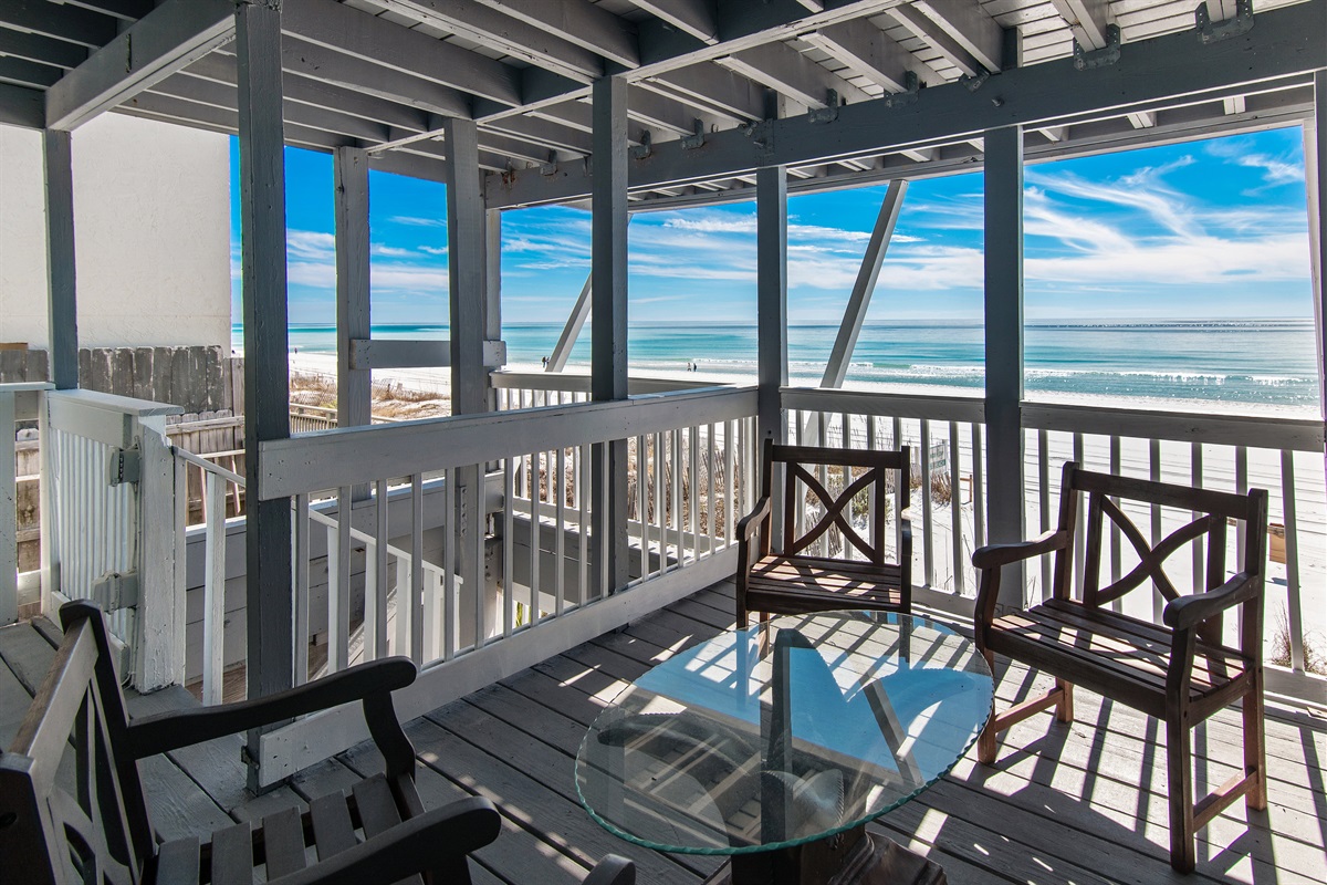 Gulf View Patio accessible from Bedroom 3