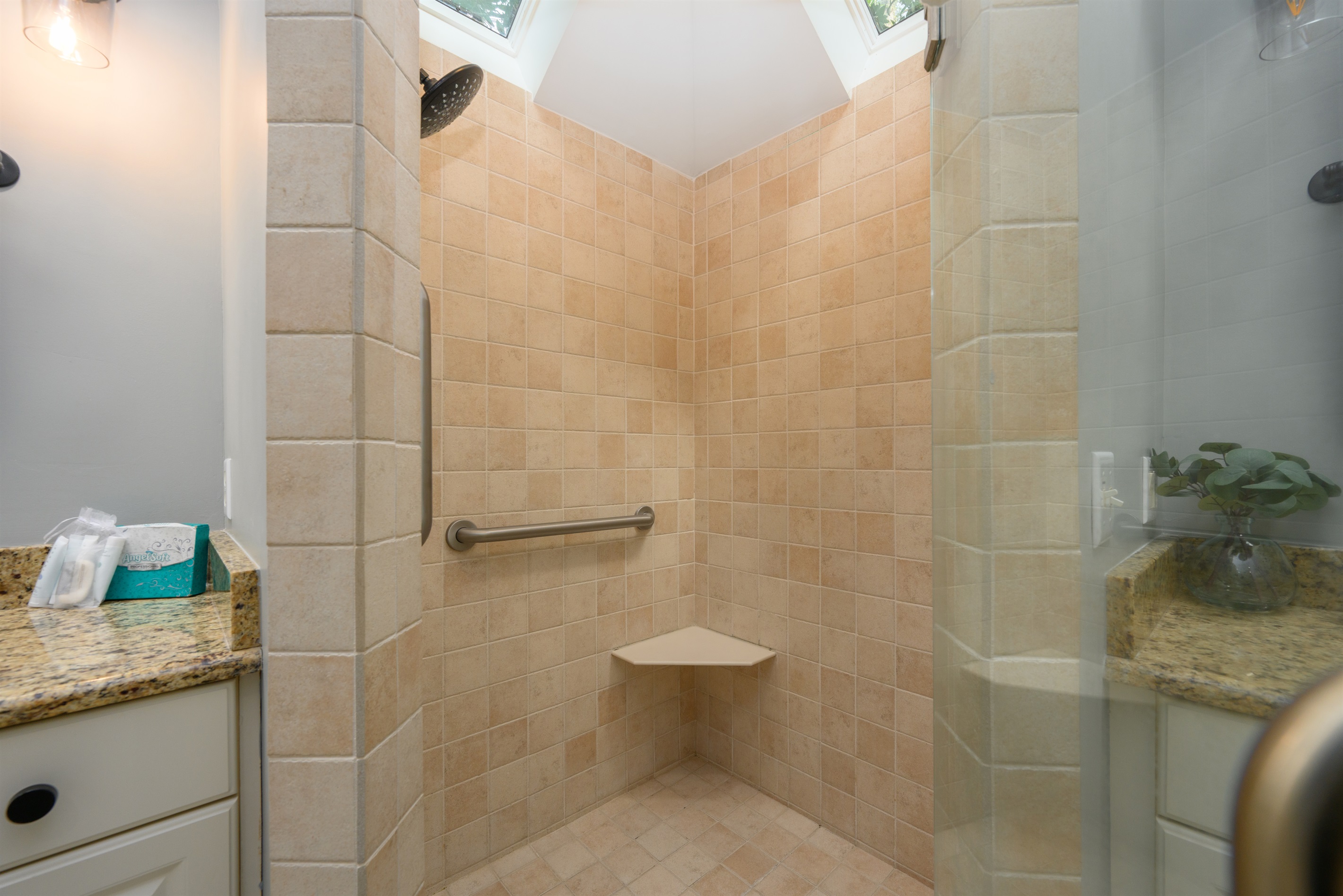 Primary king walk-in shower