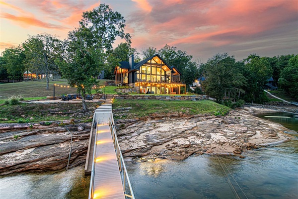 End your night with one last walk down the dock.