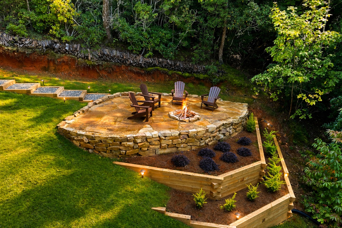 Gather around the fire, unwind under the trees, and let the mountains set the mood—this is where evenings turn into memories.