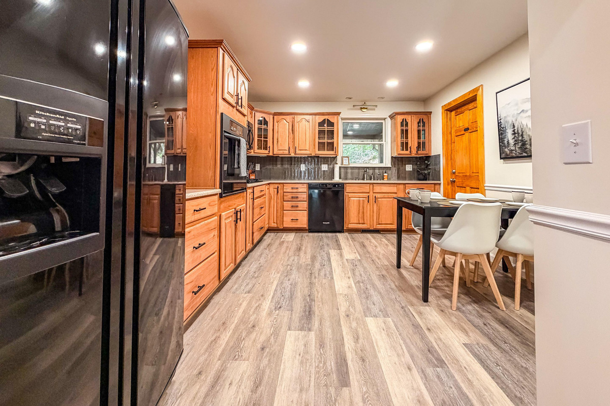 Fully stocked and spacious kitchen