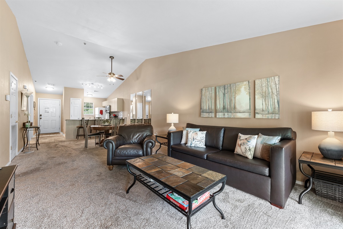 The long living area gives everyone room to spread out without losing that cozy condo feel.