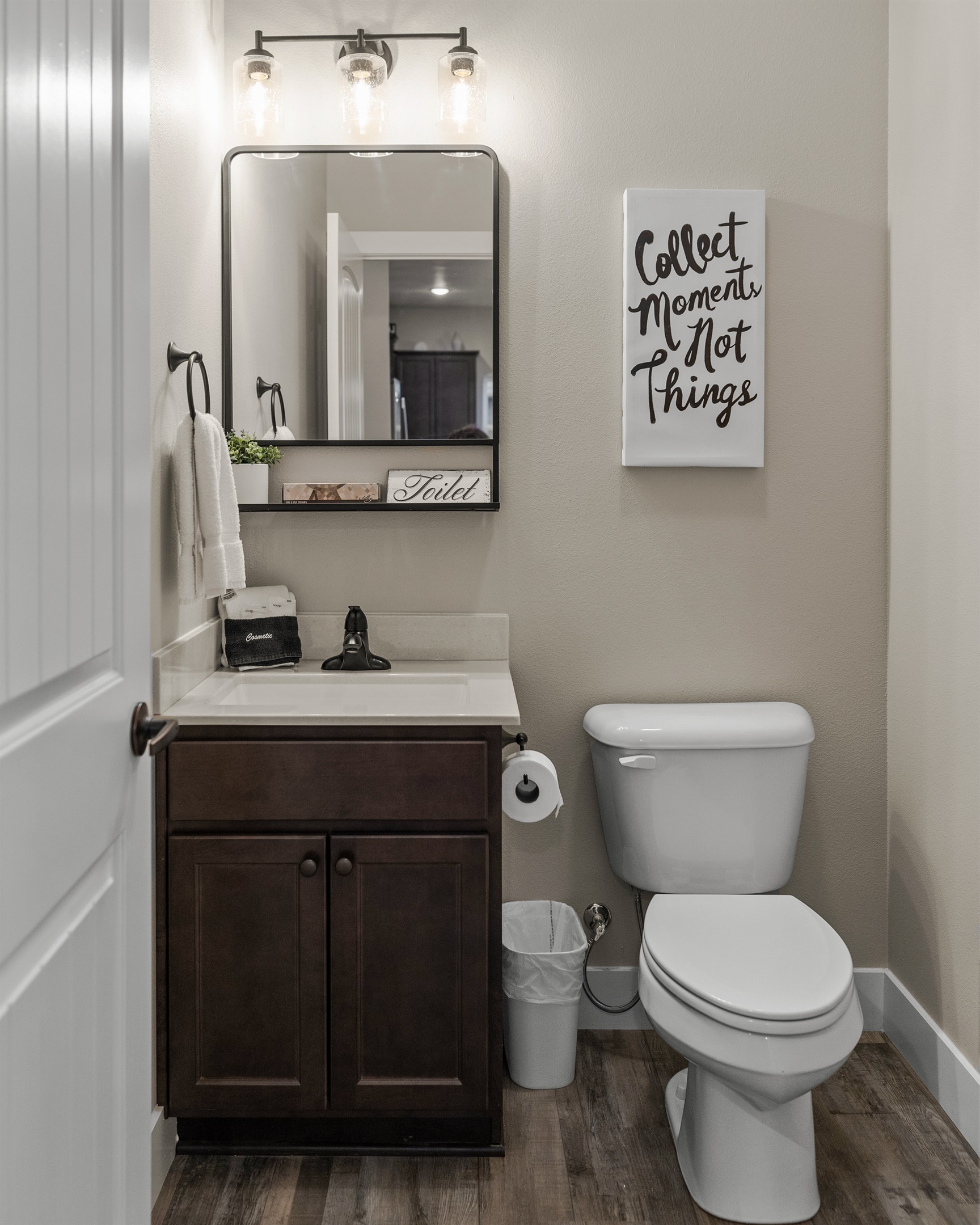 Main level half bath.