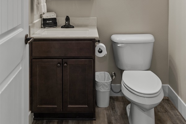 Main level half bath.