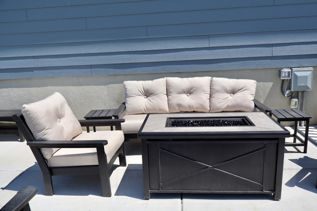 Enjoy a relaxing time in the yard by the hot tub