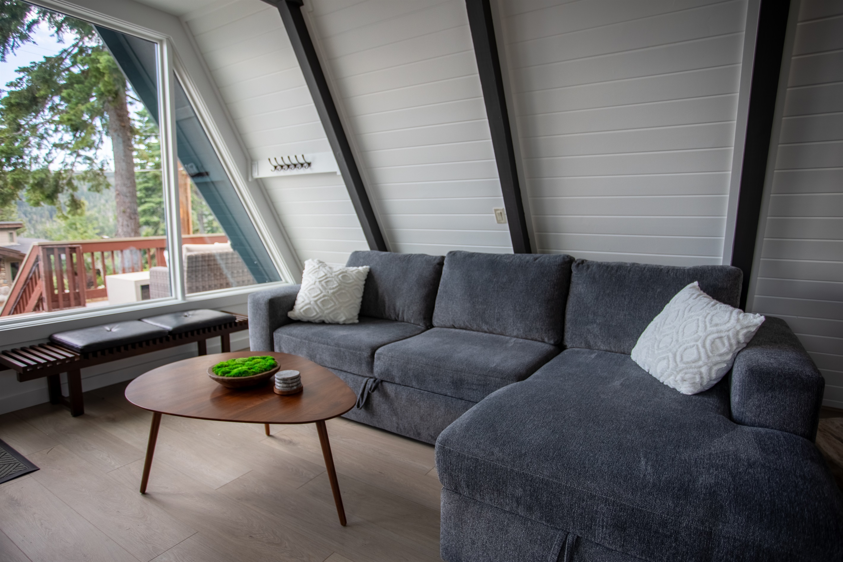 Super comfy couch for relaxing.