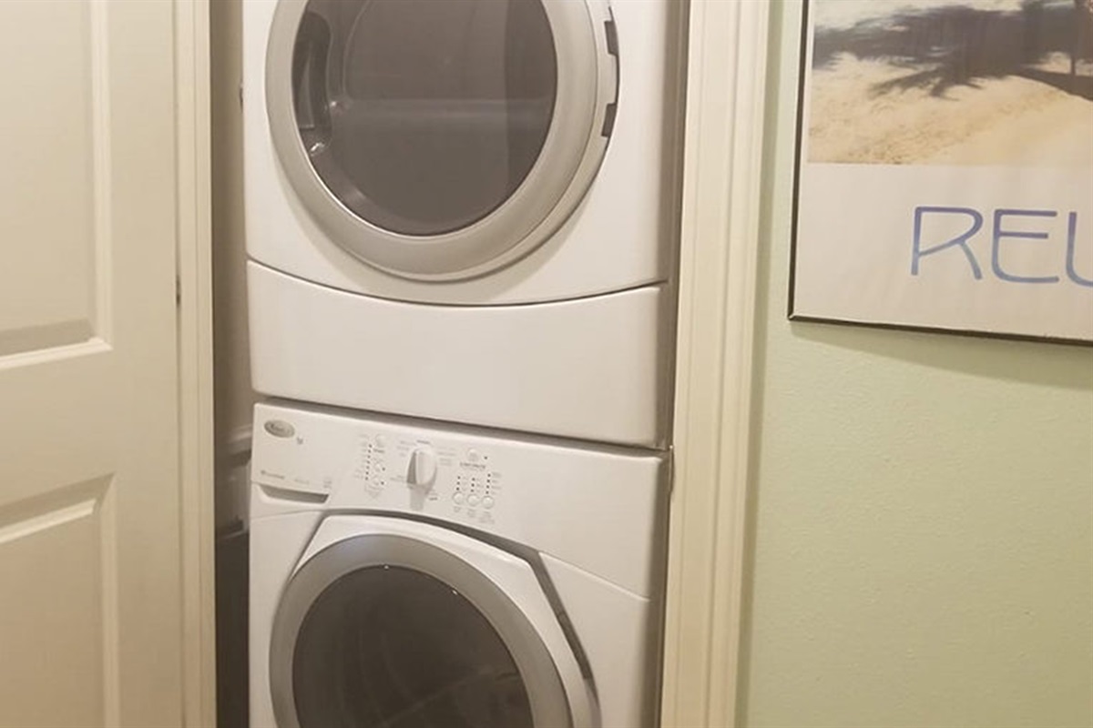 Washer and dryer in the condo