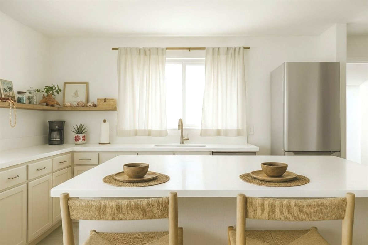 Kitchen, with dishwasher, range, fridge, microwave | Decor & Finishes subject to change