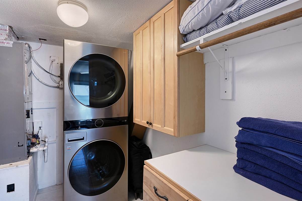 Master closet washer & dryer 