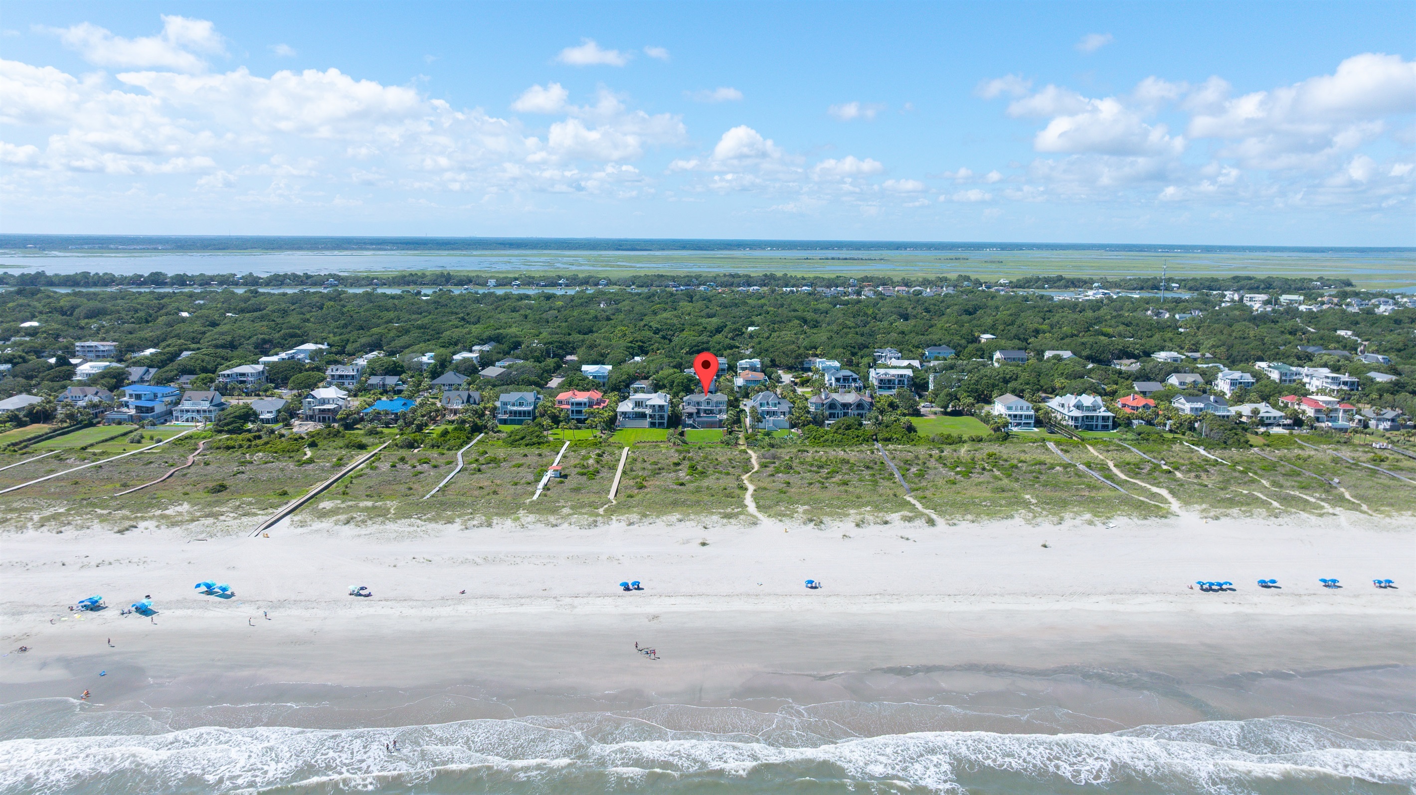 Location from Beach | Beach Shelter | 3708 Palm Blvd | Isle of Palms, SC | IOP Escapes