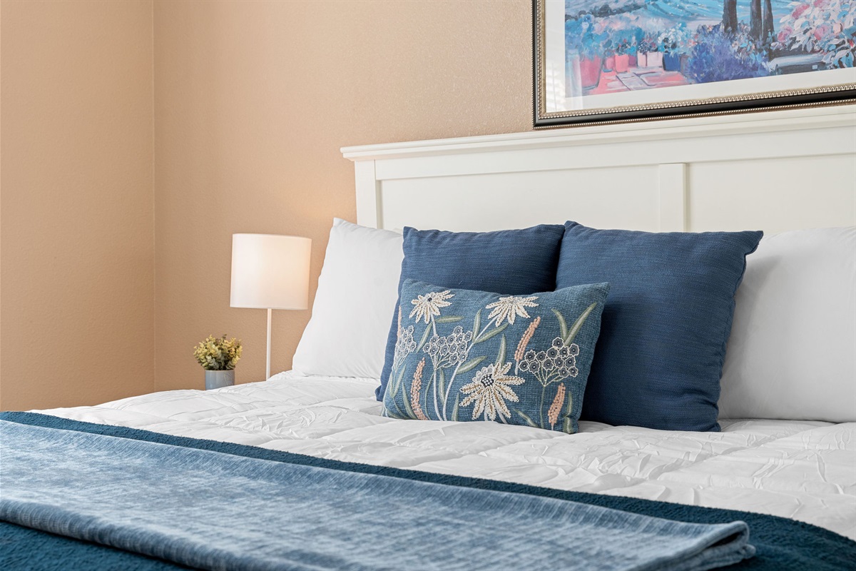 Comfy beds and linens for a great night's sleep