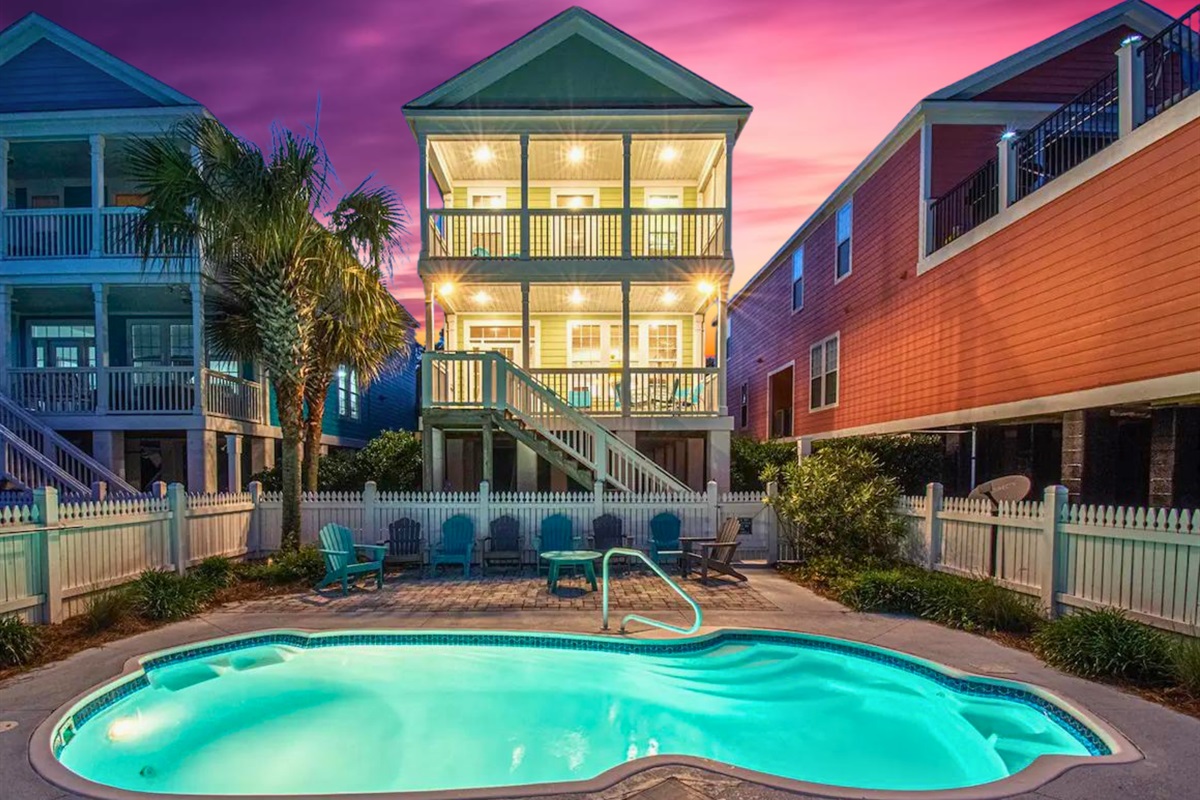Your Private Surfside Oasis &mdash; Just 243 Steps to the Beach! Heated saltwater pool (~90&deg;F year-round) + shaded lounge = your family&rsquo;s favorite hangout. Skip the crowds, start vacation mode here.