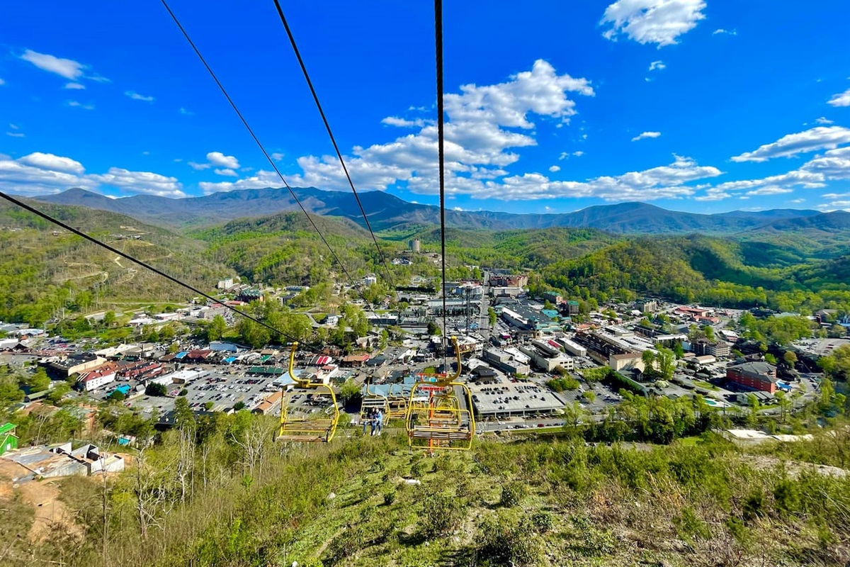 Take the sky lift up to the top of the mountain in Gatlinburg to see it all.