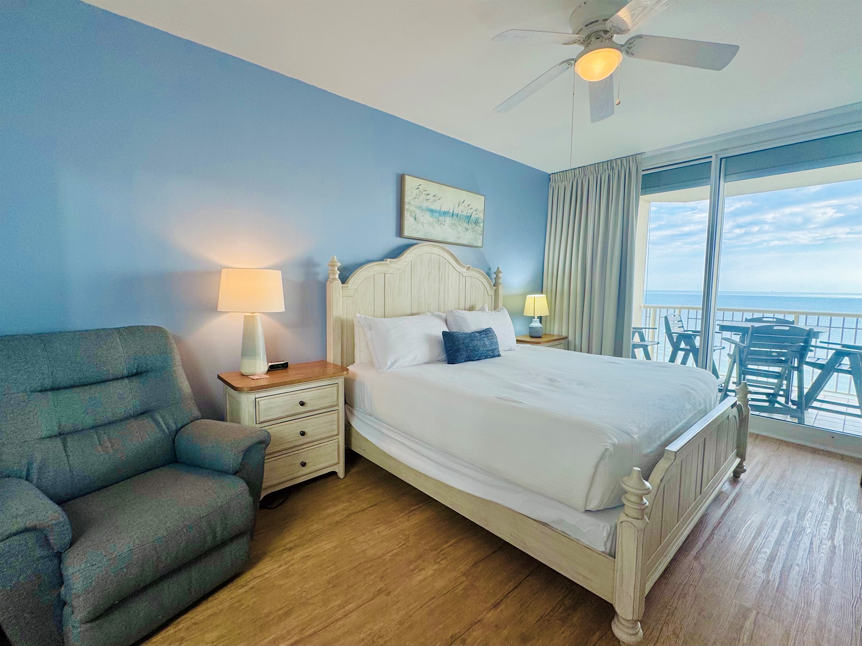 Master Bedroom has gulf view with doors to balcony