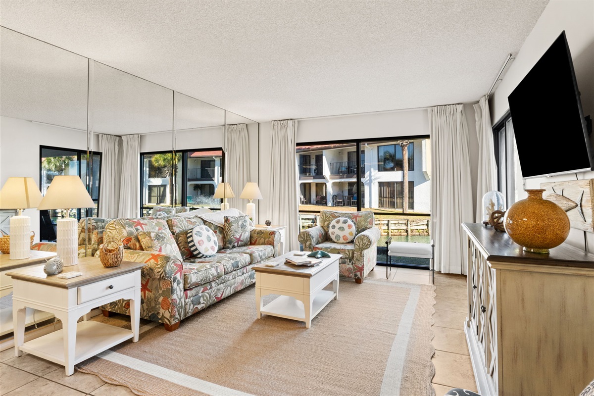 Living Room with Queen Sleeper Sofa