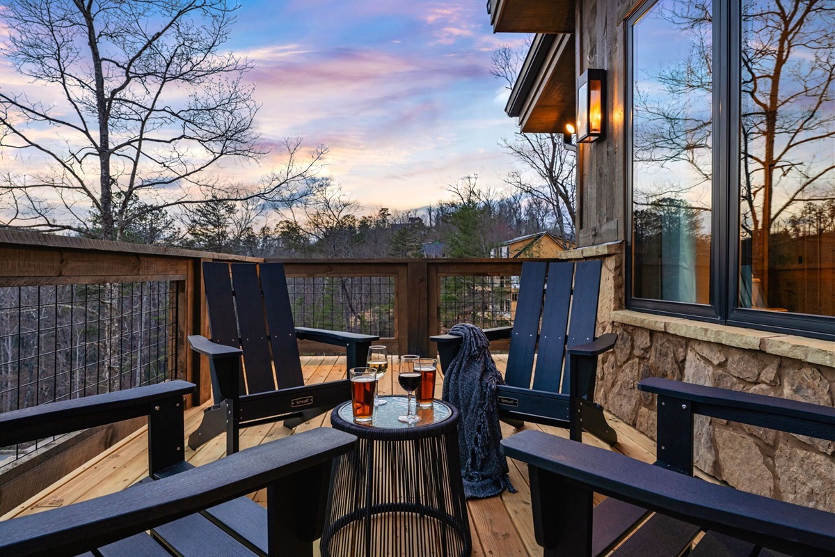 The “Conversation Circle” on our top deck is one of our favorite places!