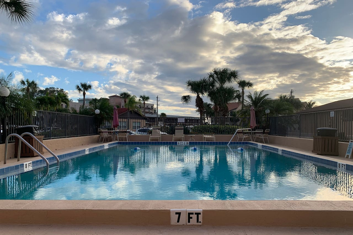 Pool view from deck