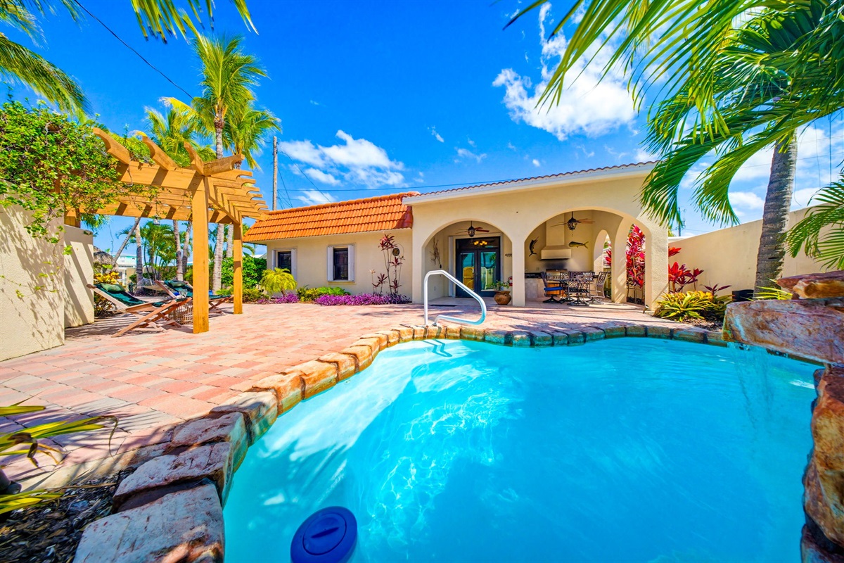 Your private heated pool to relax in after a long day of boating.