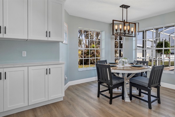 Indoor and outdoor dining