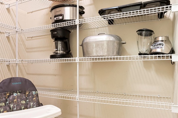 Fully stocked for cooking for large groups