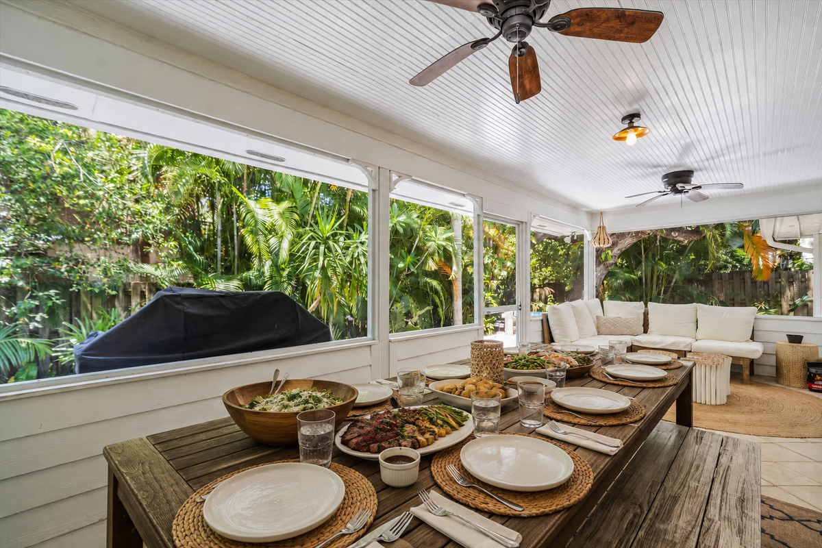 Outdoor dining area