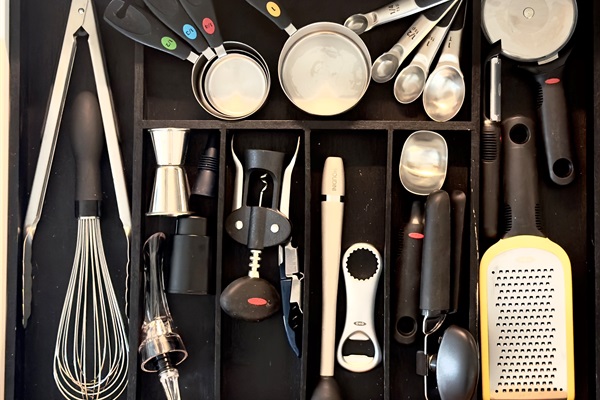 Kitchen tools next to the stove