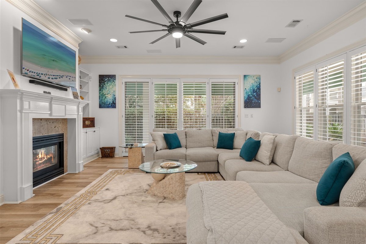 Spacious seating for movie nights and memory-making.