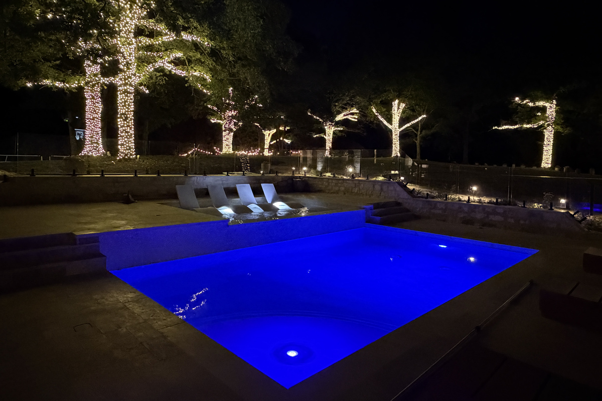 Pool at night