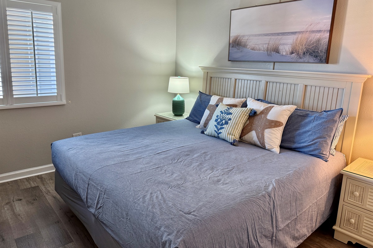 Guest Bedroom w/New Plantation Shutters