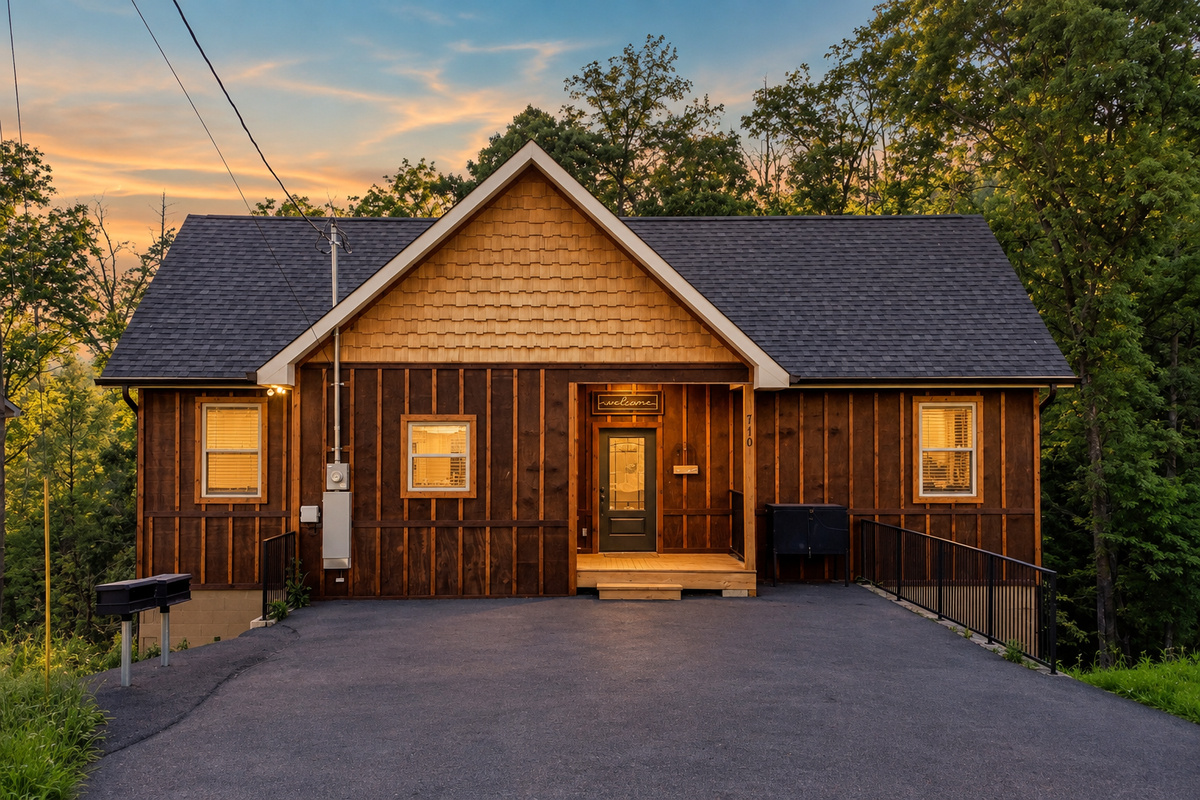 Pull into the paved driveway and step up to the welcome sign on the front porch.
