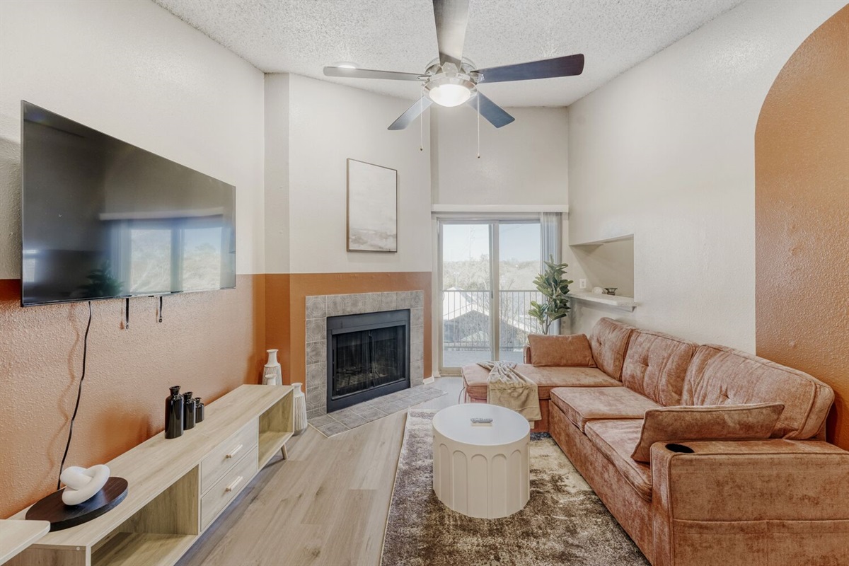 Cozy elegance with warm tones and modern charm.