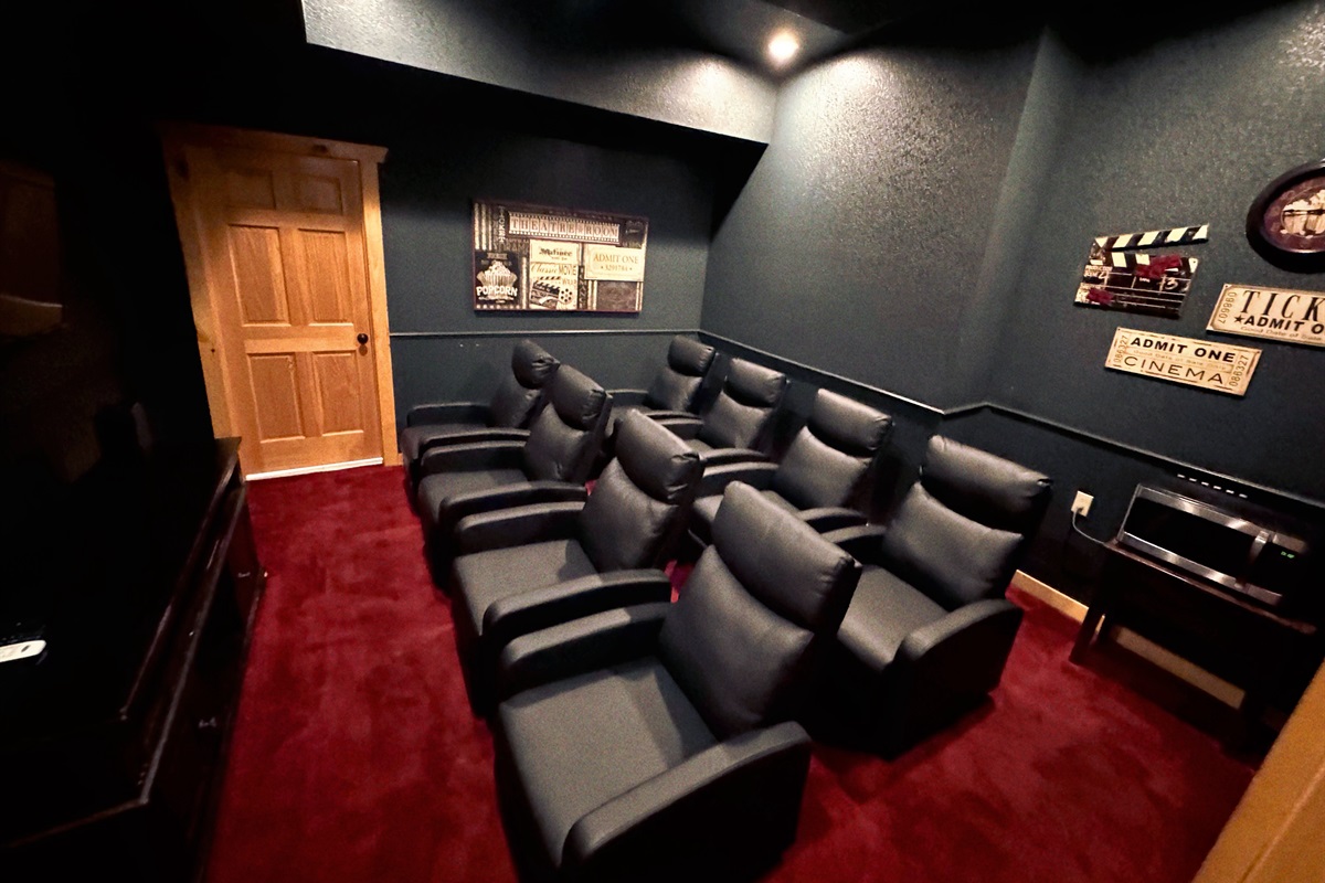 Settle into your private theater where movie nights feel immersive, cozy, and perfect for the whole group.