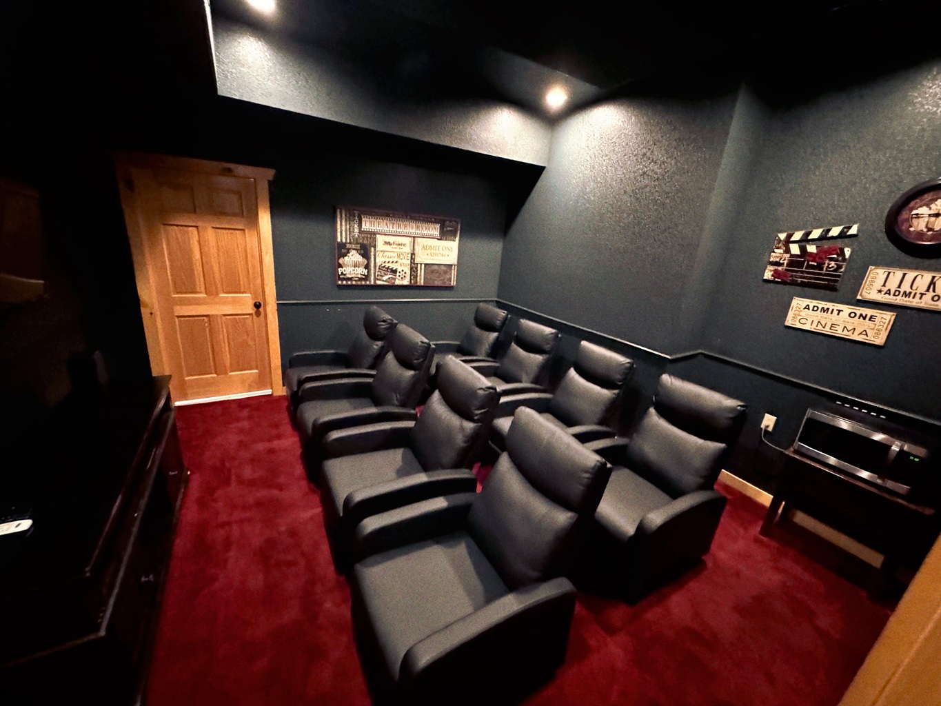 Settle into your private theater where movie nights feel immersive, cozy, and perfect for the whole group.