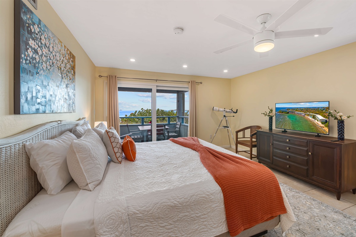Huge primary suite with en suite bathroom and balcony access